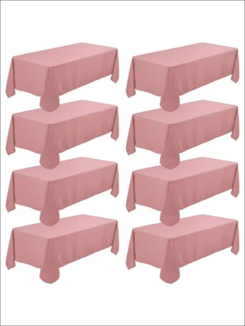 8 Pack Premium Polyester Tablecloths 60x102 Washable Rectangle Table Covers